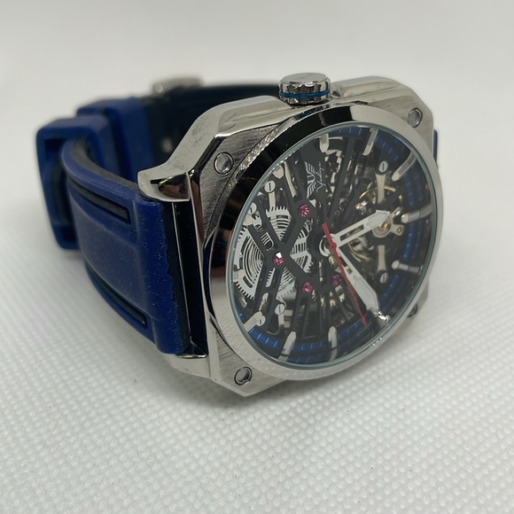 Men’s Silver Skeleton Mechanical Watch - Picture 9 of 9